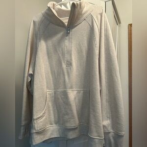 Maurices Light Beige Quarter-Zip Top